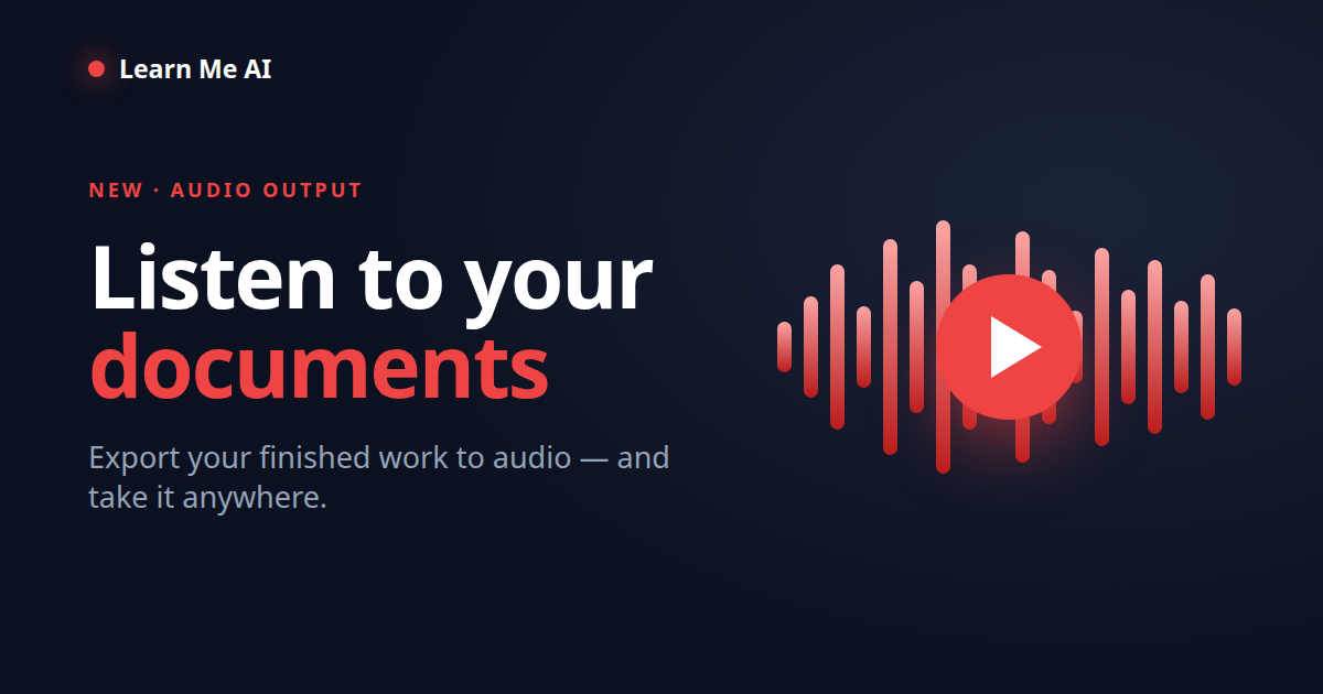 Listen to Your Documents: Export Your Work to Audio