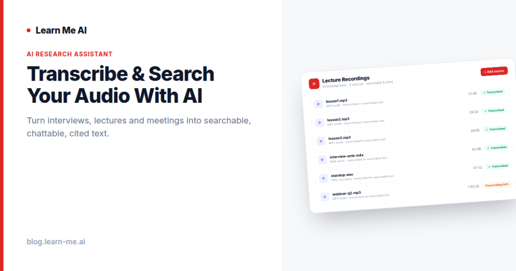 Transcribe and Search Audio With AI