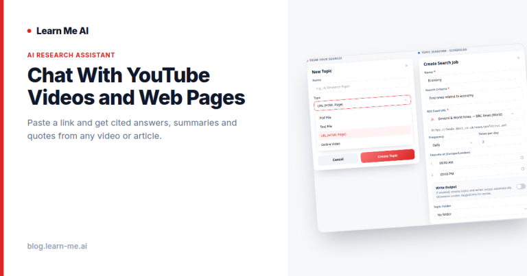 Chat With YouTube Videos and Web Pages