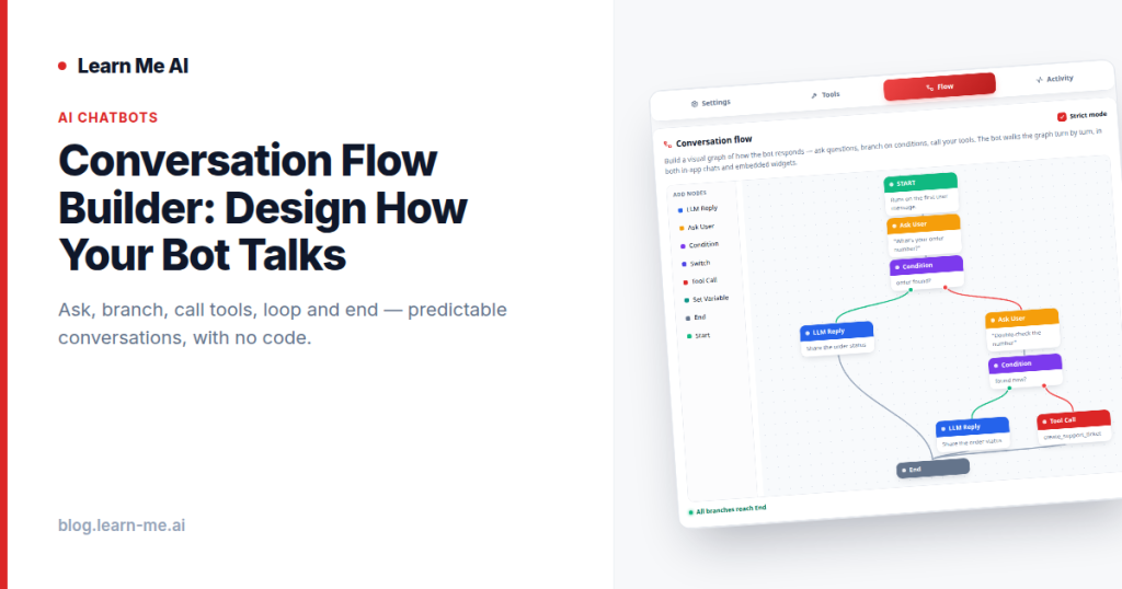 Conversation Flow Builder: Design How Your Bot Talks